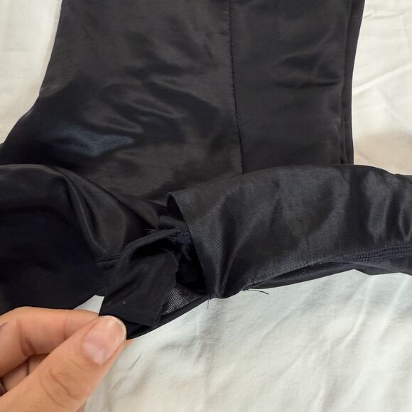 Skims Barely There Cropped Legging & High Waist Short Brown Size XXS Satin Silky - Picture 6 of 12